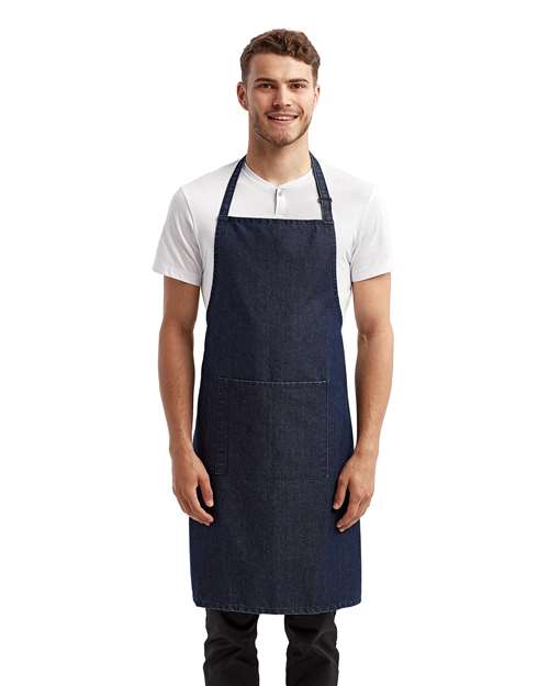 Load image into Gallery viewer, Artisan Collection by Reprime RP154 Recycled Pocket Bib Apron - Indigo Denim