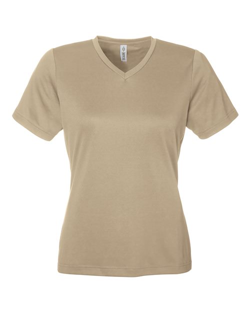 Load image into Gallery viewer, Team 365 TT15W Women's Zone Performance Mesh T-Shirt - Desert Khaki