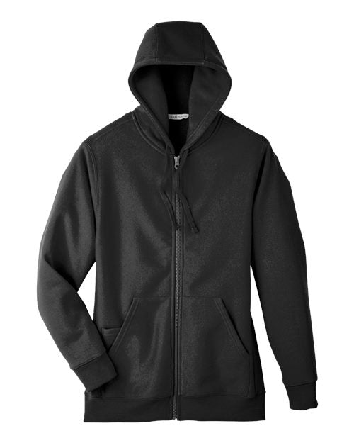 Load image into Gallery viewer, Team 365 TT95 Unisex Zone HydroSport™ Heavyweight Full-Zip Hooded Sweatshirt - Black