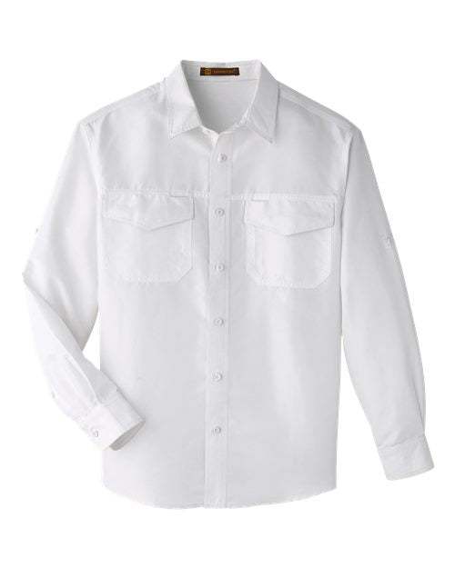 Load image into Gallery viewer, Harriton M580L Men's Key West Performance Staff Shirt - White