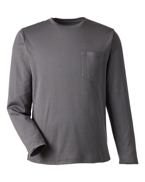 Load image into Gallery viewer, Harriton M118L Unisex Charge Snag and Soil Protect Long Sleeve T-Shirt - Dark Charcoal