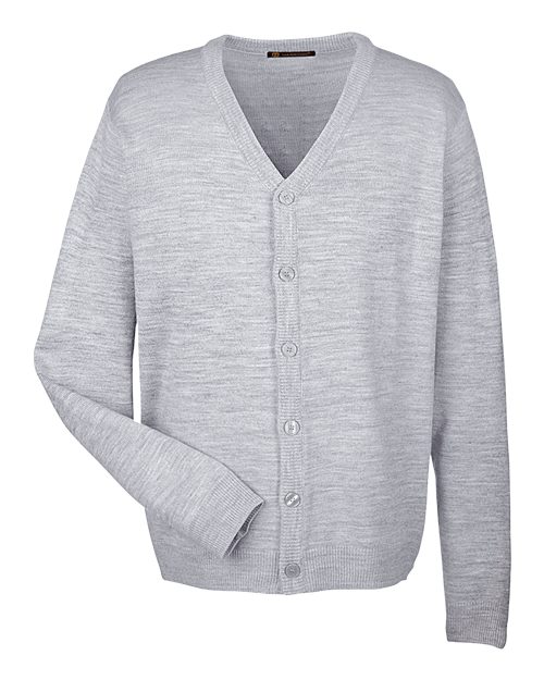 Load image into Gallery viewer, Harriton M425 Men's Pilbloc™ V-Neck Button Cardigan Sweater - Grey Heather