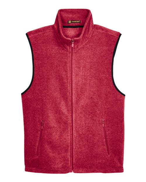 Load image into Gallery viewer, Harriton M985 Unisex Fleece Full-Zip Vest - Red