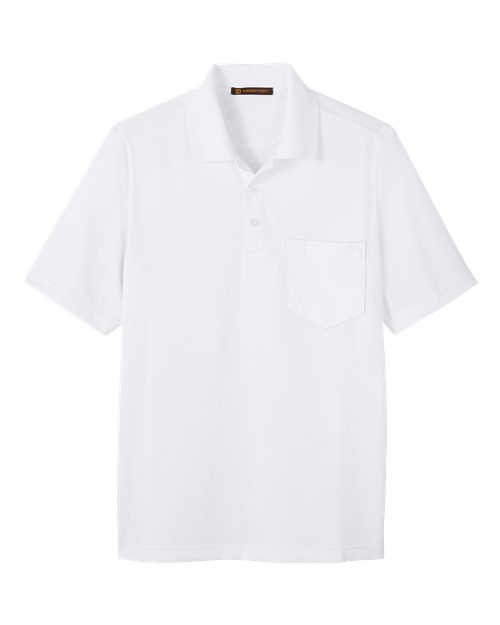 Load image into Gallery viewer, Harriton M348P Men's Advantage Snag Protection Plus IL Pocket Polo - White
