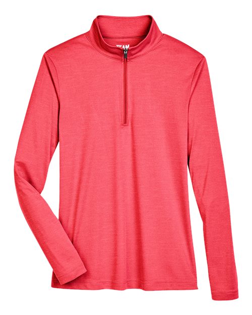 Load image into Gallery viewer, Team 365 TT31HW Women's Zone Sonic Heather Performance Quarter-Zip Pullover - Sport Red Heather