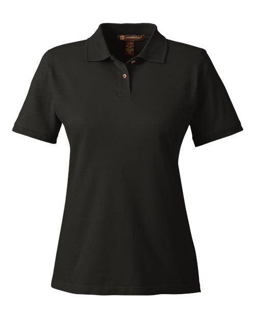 Load image into Gallery viewer, Harriton M200W Women's Cotton Polo - Black