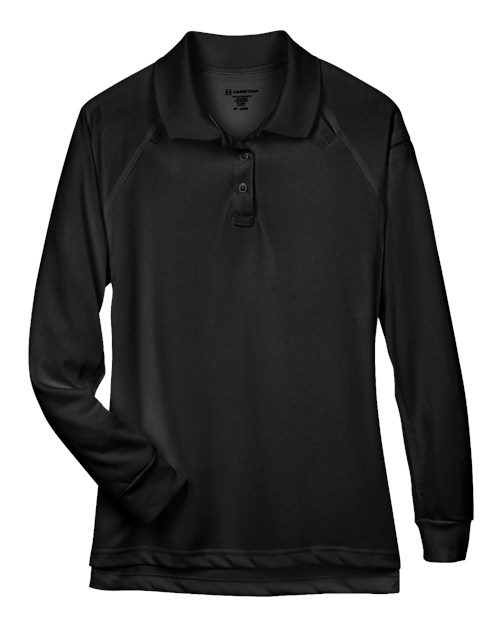 Load image into Gallery viewer, Harriton M211LW Women's Advantage Long Sleeve Tactical Polo - Black