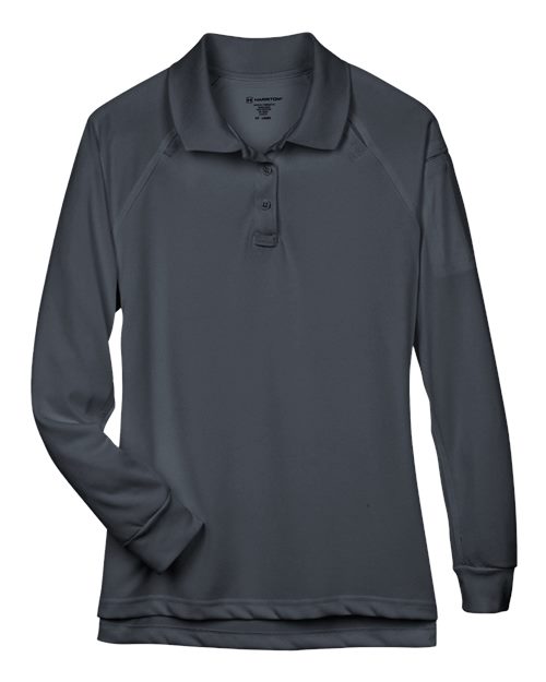 Load image into Gallery viewer, Harriton M211LW Women's Advantage Long Sleeve Tactical Polo - Dark Charcoal
