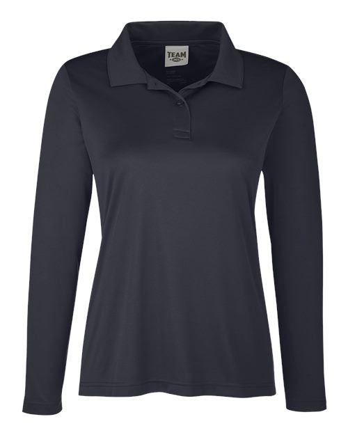 Load image into Gallery viewer, Team 365 TT51LW Women's Zone Performance Long Sleeve Polo - Black