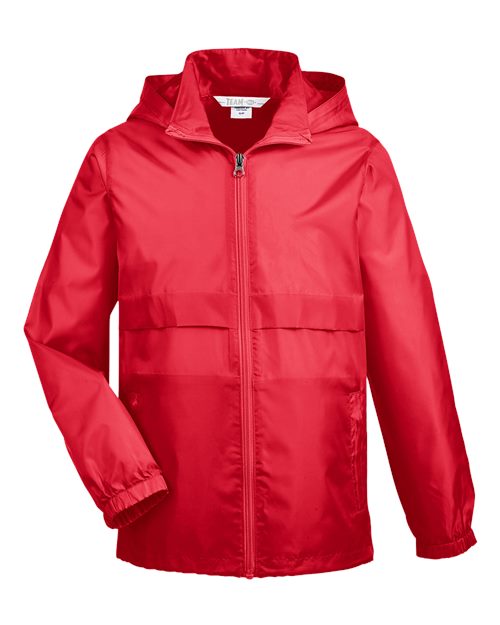 Load image into Gallery viewer, Team 365 TT73Y Youth Zone Protect Lightweight Jacket - Sport Red