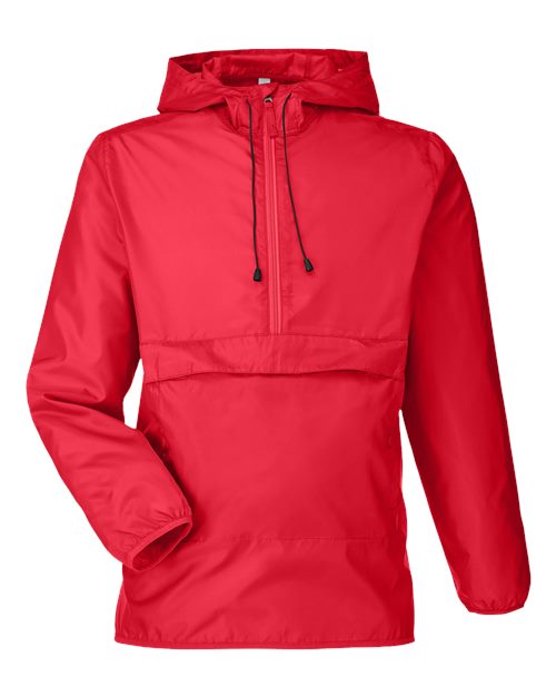 Load image into Gallery viewer, Team 365 TT77 Unisex Zone Protect Packable Anorak Jacket - Sport Red