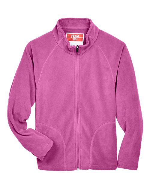 Load image into Gallery viewer, Team 365 TT90Y Youth Campus Microfleece Jacket - Sport Charity Pink