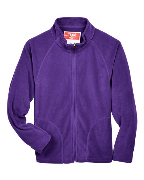 Load image into Gallery viewer, Team 365 TT90Y Youth Campus Microfleece Jacket - Sport Purple