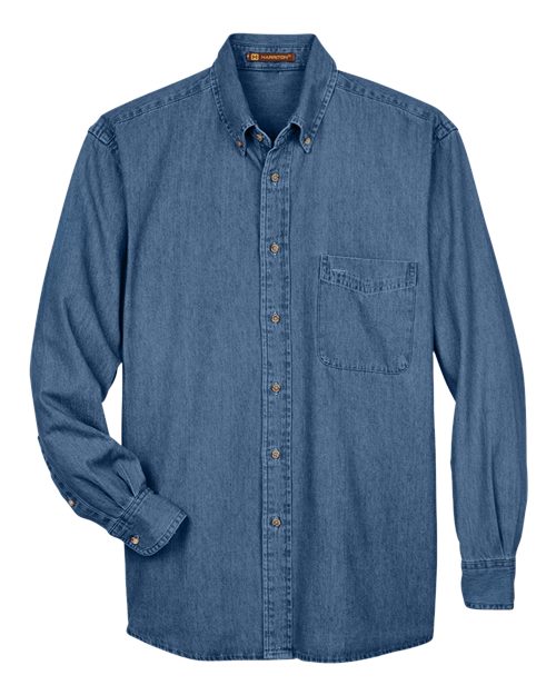 Load image into Gallery viewer, Harriton M550 Men's Denim Shirt - Light Denim