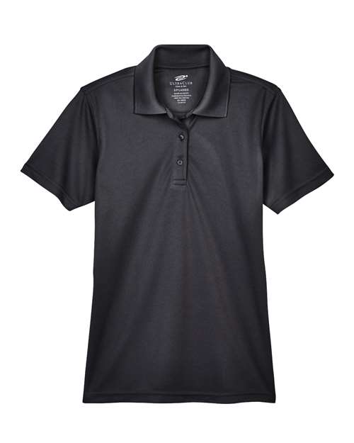 Load image into Gallery viewer, UltraClub 8210L Women's Cool & Dry Mesh Piqué Polo - Black