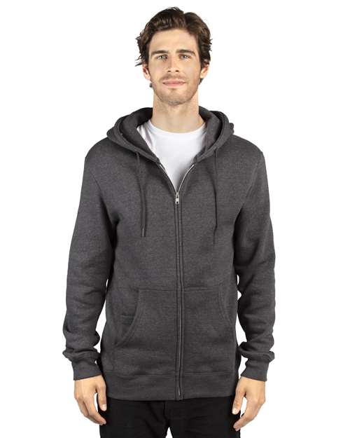 Load image into Gallery viewer, Threadfast Apparel 320Z Unisex Fleece Full-Zip Hooded Sweatshirt - Charcoal Heather