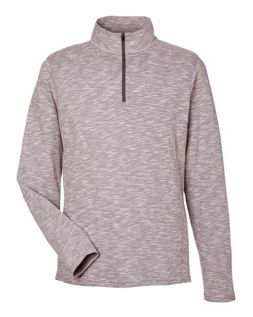 Load image into Gallery viewer, North End NE415 Men's Eclipse Jacquard Quarter-Zip Pullover - Burgundy Heather