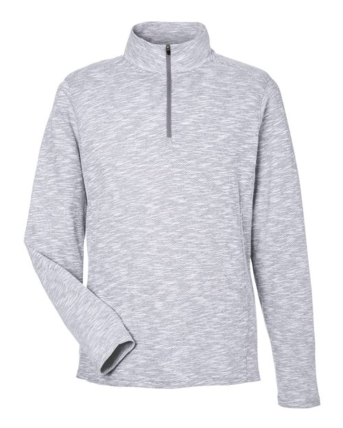 Load image into Gallery viewer, North End NE415 Men's Eclipse Jacquard Quarter-Zip Pullover - Platinum Heather