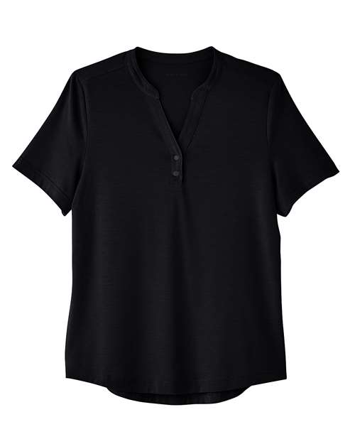 Load image into Gallery viewer, North End NE100W Women's JAQ Snap-Up Stretch Performance Polo - Black