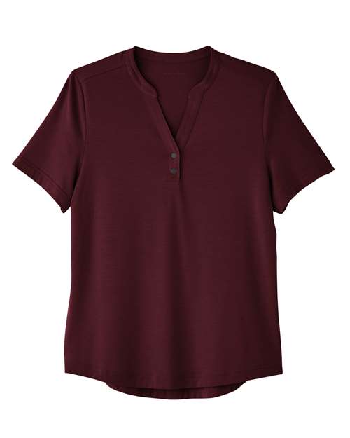 Load image into Gallery viewer, North End NE100W Women's JAQ Snap-Up Stretch Performance Polo - Burgundy
