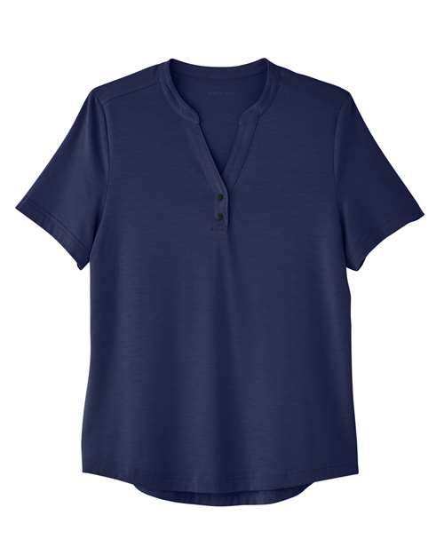 Load image into Gallery viewer, North End NE100W Women's JAQ Snap-Up Stretch Performance Polo - Classic Navy