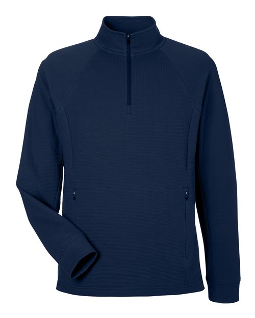 Load image into Gallery viewer, North End NE200 Men's Rhythm Waffle Quarter-Zip Pullover - Classic Navy