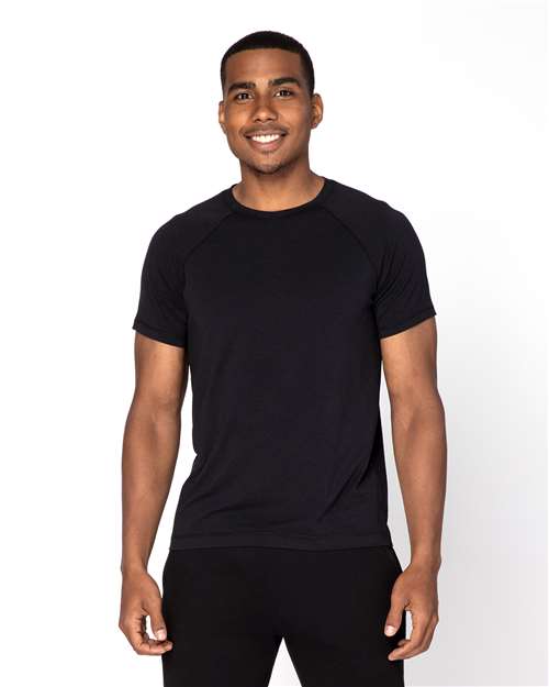 Load image into Gallery viewer, Threadfast Apparel 382R Unisex Impact Raglan T-Shirt - Black