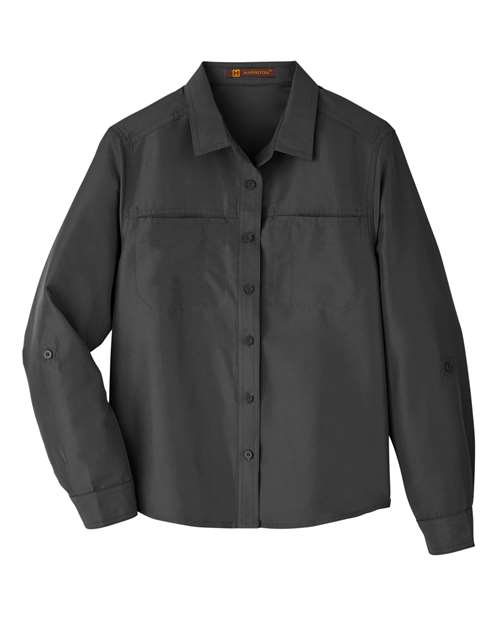 Load image into Gallery viewer, Harriton M580LW Women's Key West Performance Staff Shirt - Dark Charcoal