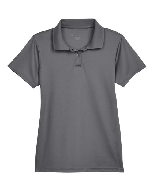 Load image into Gallery viewer, Harriton M315W Women's Polyester Jersey Polo - Charcoal