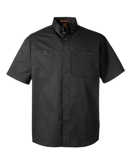 Load image into Gallery viewer, Harriton M585 Men's Advantage IL Short Sleeve Work Shirt - Black