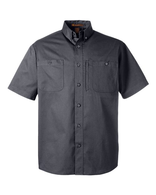 Load image into Gallery viewer, Harriton M585 Men's Advantage IL Short Sleeve Work Shirt - Dark Charcoal