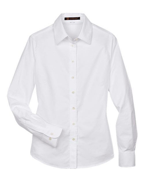 Load image into Gallery viewer, Harriton M600W Women's Oxford Dress Shirt - White