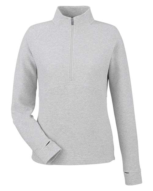 Load image into Gallery viewer, North End NE725W Women's Spirit Textured Quarter-Zip Pullover - Platinum Heather