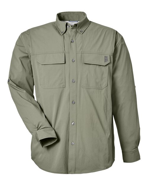 Load image into Gallery viewer, HUK H150184 Men's Creekbed Pocket Fishing Shirt - Moss
