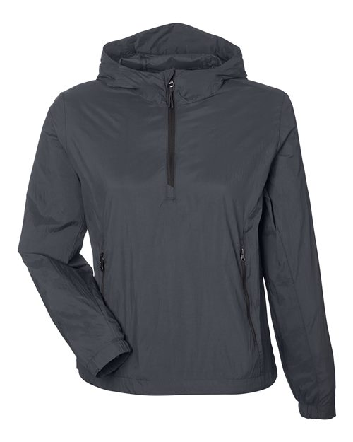 Load image into Gallery viewer, North End NE810W Women's Aura Lightweight Packable Anorak - Carbon/ Black