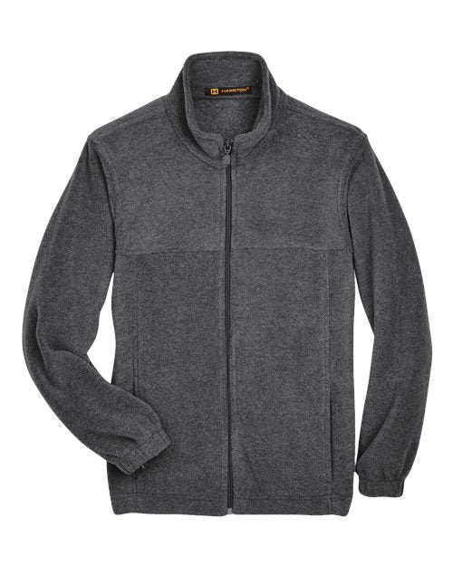 Load image into Gallery viewer, Harriton M990Y Youth Full-Zip Fleece - Charcoal