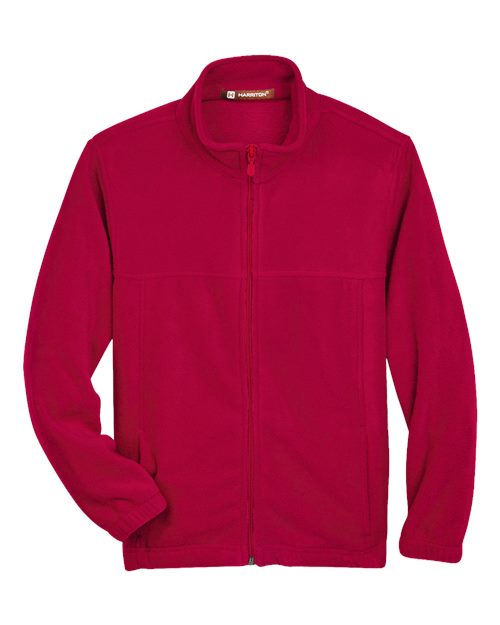 Load image into Gallery viewer, Harriton M990Y Youth Full-Zip Fleece - Red