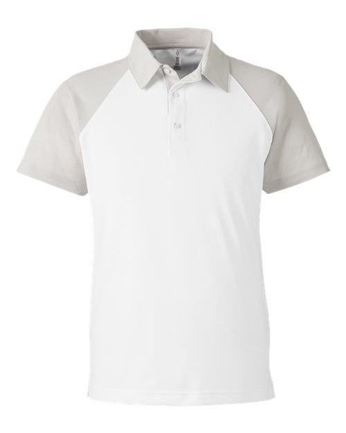 Load image into Gallery viewer, Team 365 TT21C Men's Command Snag-Protection Colorblock Polo - White/ Sport Silver