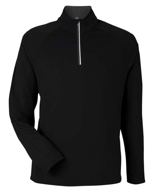 Load image into Gallery viewer, CORE365 CE418 Men's Origin Performance Pique Quarter-Zip Pullover - Black/ Carbon