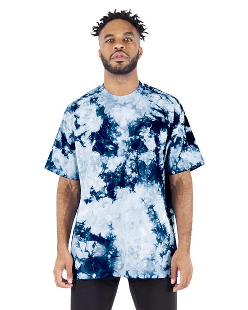 Load image into Gallery viewer, Unisex Max Heavyweight Tie-Dyed T-Shirt - Navy/ White