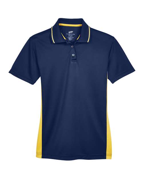 Load image into Gallery viewer, UltraClub 8406L Women's Cool & Dry Sport Two-Tone Polo - Navy/ Gold