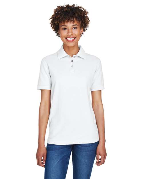 Load image into Gallery viewer, UltraClub 8541 Women's Whisper Pique Polo - White