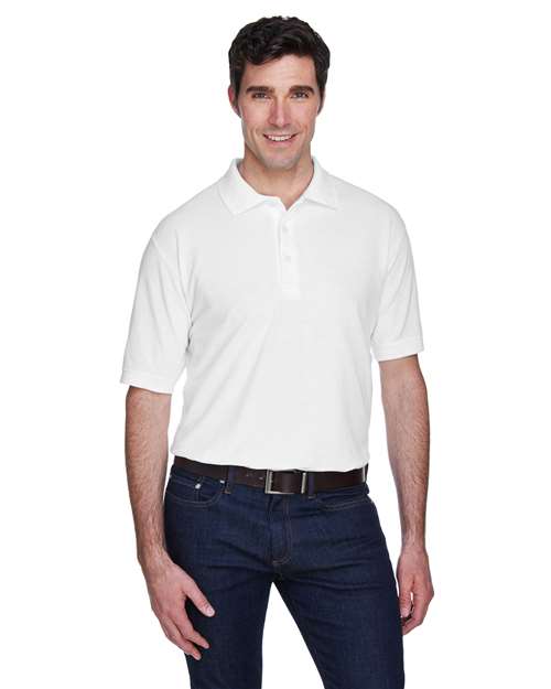 Load image into Gallery viewer, UltraClub 8540 Men's Whisper Piqué Polo - White