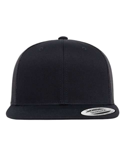 Load image into Gallery viewer, YP Classics 6609 Retro High Profile Trucker Cap - Black