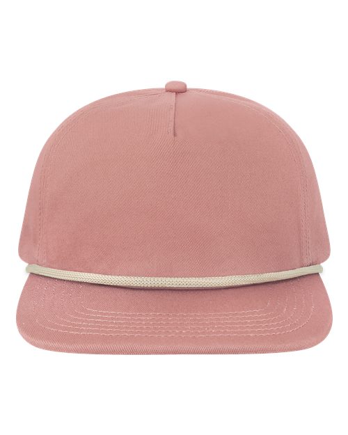Load image into Gallery viewer, LOCALE WILSON Five-Panel Rope Cap - Rose/ Cream