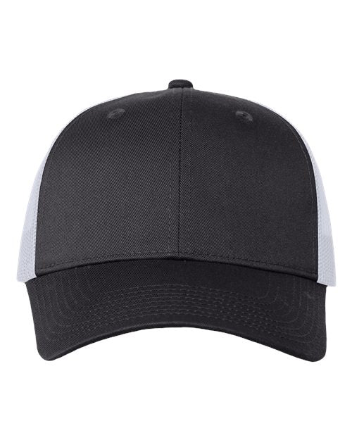 Load image into Gallery viewer, Valucap VC400 Mesh-Back Twill Trucker Cap - Charcoal/ White