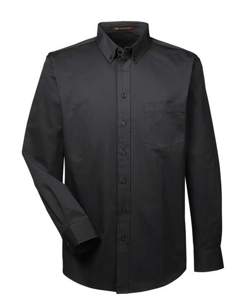 Load image into Gallery viewer, Harriton M581 Men's Foundation Cotton Twill Dress Shirt with Teflon - Black
