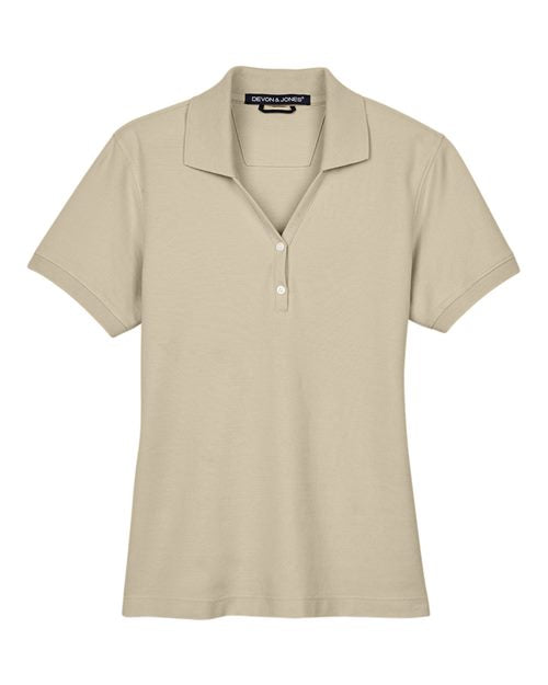 Load image into Gallery viewer, Devon & Jones D100W Women's Pima Piqué Polo - Stone