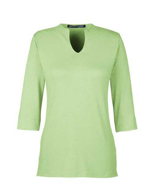 Load image into Gallery viewer, Devon & Jones DP188W Women's Perfect Fit™ Tailored Open Neckline Top - Lime