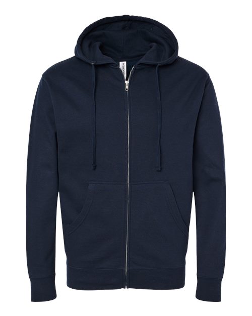 Load image into Gallery viewer, Unisex Midweight Full-Zip Hooded Sweatshirt - Classic Navy